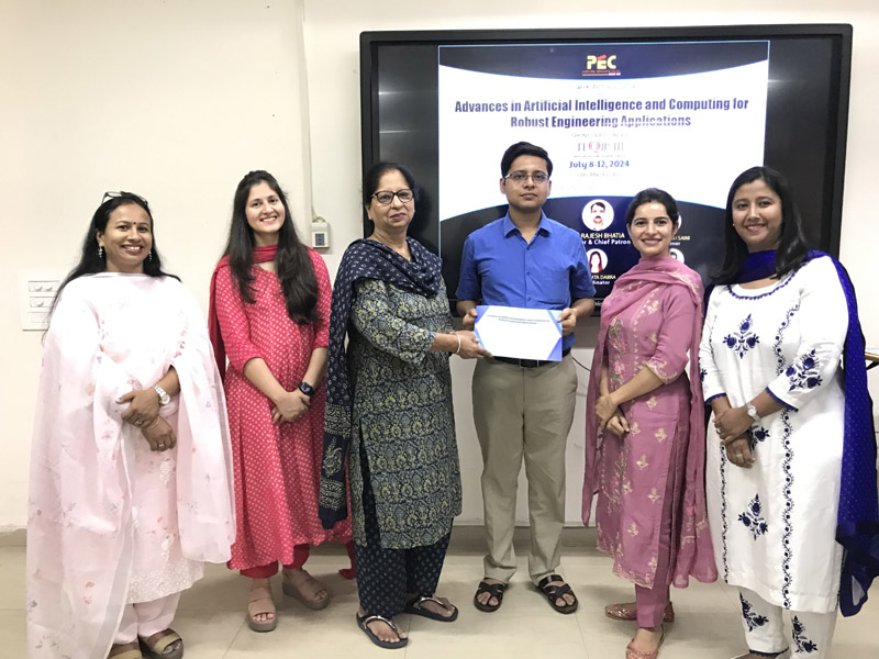 One week STC on AI, organized by CSE, PEC ended on a high note